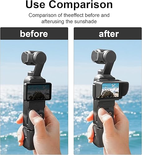 Miniatura 3 de Parasol de pantalla para DJI Osmo Pocket 3, protector de parasol antirreflejo, cubierta rígida de ABS para mayor visibilidad con luz brillante,