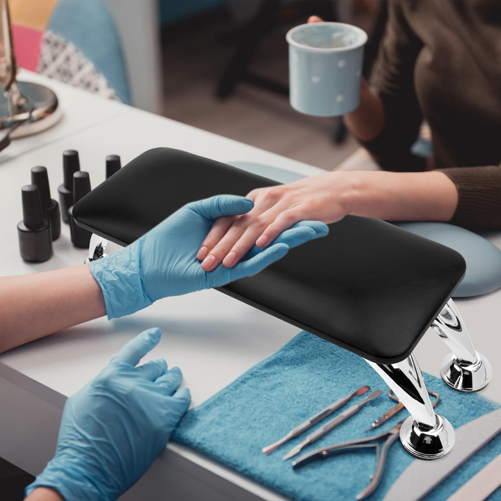 talifoca Repose Main Ongle, Professionnel Oreiller à main pour Repose-bras à Ongles, Coussin Manucure Coussins Repose-Main Pour Manucure, Repose Main Manucure
