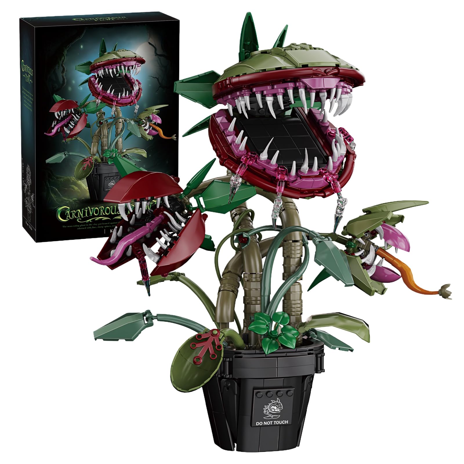 Fuleying Piranha Plant Building Blocks Set, 1118 Pieces Audrey 2 Carnivorous Flower Bricks Model, Little Shop of Horrors Bonsai Pot, Creepy for Adults TV Film Fans