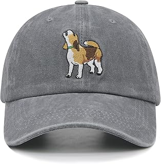 Waldeal Beagle Hat for Women Men, Adjustable Washed Embroidered Beagle Baseball Cap for Dog Lovers