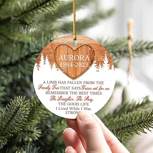 Vista 105 de Adornos de Navidad, adorno de árbol de Navidad de camión rojo, adorno de Navidad personalizado de camión rojo, adorno de Navidad de Feliz Navidad