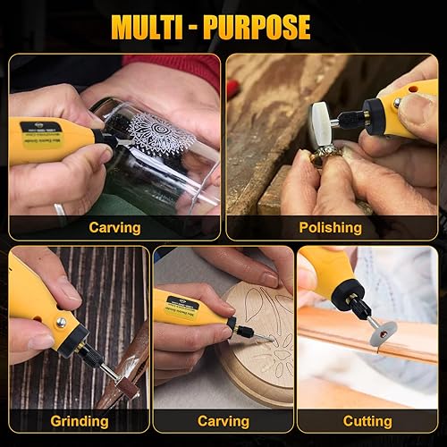 Miniatura 5 de Kit de herramientas rotativas inalámbricas para batería DEWALT de 20 V máximo, 6 velocidades con 25 accesorios, herramienta giratoria multiusos para