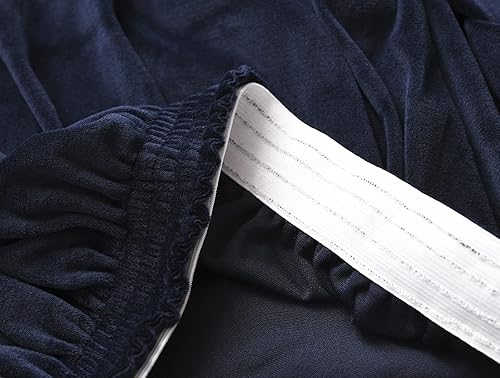 Vista 63 de MIFXIN Funda de terciopelo para silla con respaldo de ala, elástica, lavable, protector de asiento para comedor, banquete, decoración de fiesta