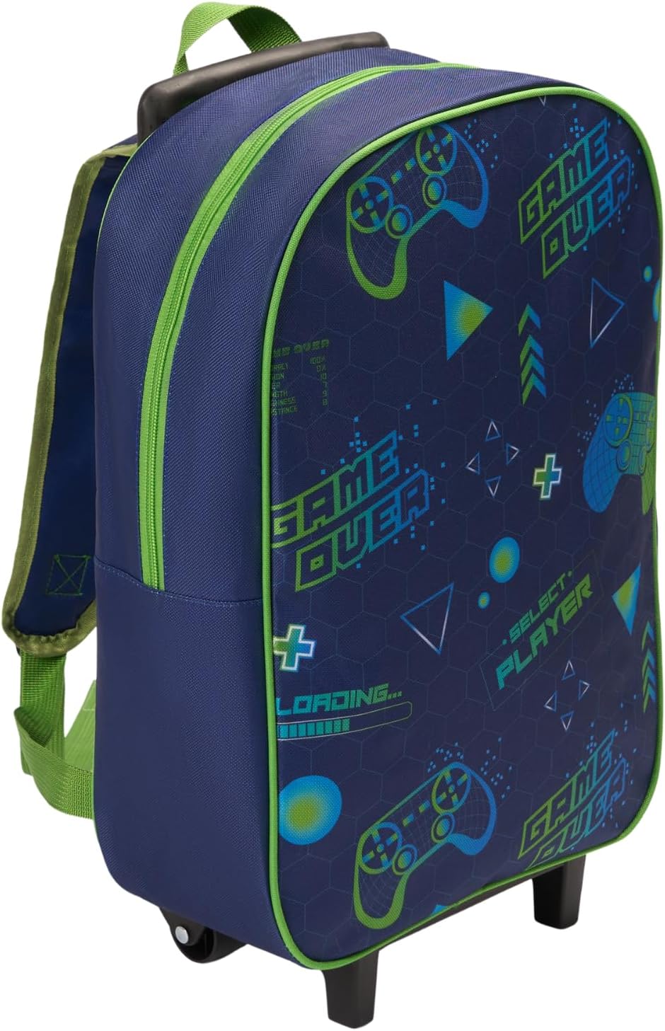 OHS Kids Backpack with Wheels Gaming Print Trolley Waterproof Multi-Functional Design Lightweight Boys Backpack For School Holidays Trips, Navy-40x25x20cm OHS Kids Backpack with Wheels Gaming Print Trolley Waterproof Multi-Functional Design Lightweight Boys Backpack For School Holidays Trips, Navy-40x25x20cm