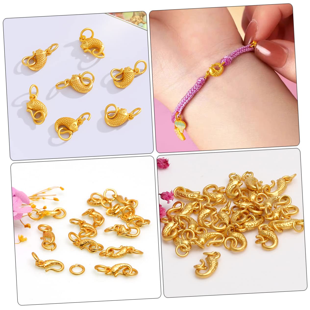 SHINEOFI 20pezzi Chiusure Per Collane e Braccialetti Da Chiusura Unica e Versatile Per Creazioni Di Gioielli Fai Da Te Superficie Liscia e Lavorazione Fine