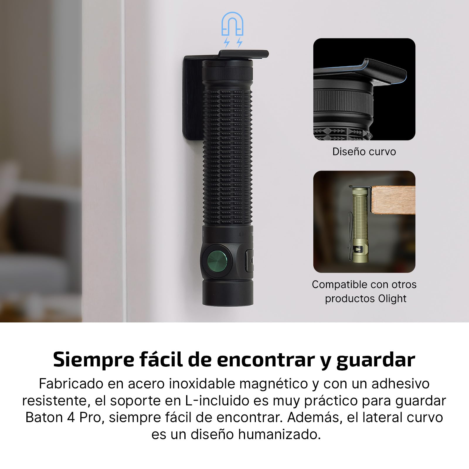 OLIGHT Baton 4 Pro Linterna EDC, 1600 lúmenes, carga magnética y USB-C | Formato compacto, resistente al agua (IPX8), ideal para el uso diario, las reparaciones domésticas y el senderismo