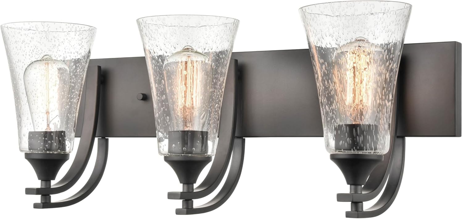 ML Lighting Natalie 3-Light Vanity Matte Black