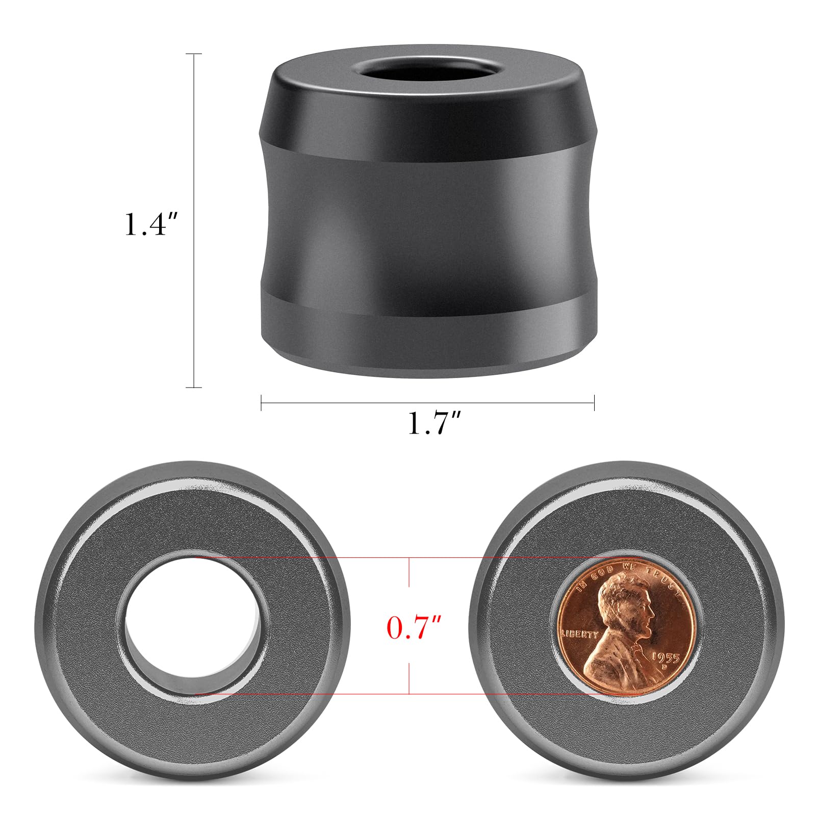 Linkidea Pack de 4 soportes de aluminio para maquinilla y cepillo
