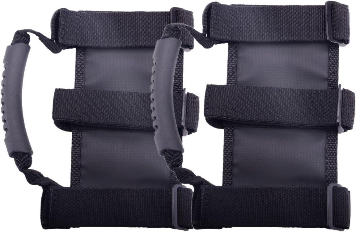 KAFEEK Roll Bar Grab Handle Compatible with Jeep Wrangler TJ YJ JK(Pack of 2)