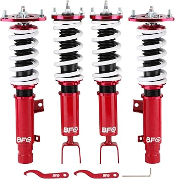 BFO Coilovers for Honda Accord 2013-2017 CT1/CT2/CR1/CR2, for Acura TLX 2015-2020, 24 Levels Damper Adjustable Coilovers Suspension Kit, Height Adjustable Shock Absorber Struts, Lowering Kit, Red