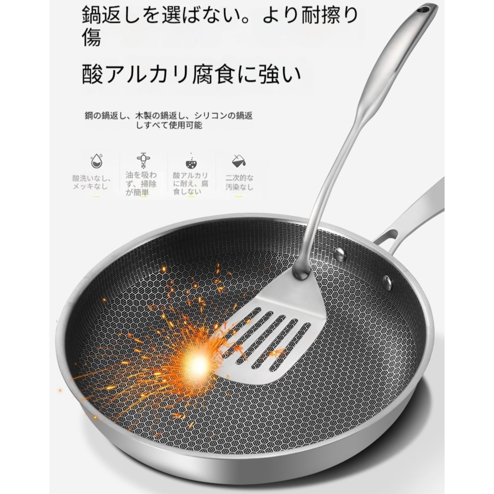 Amazon.co.jp: ステンレス フライパン 両用 深型 24cm〜32cm IH対応