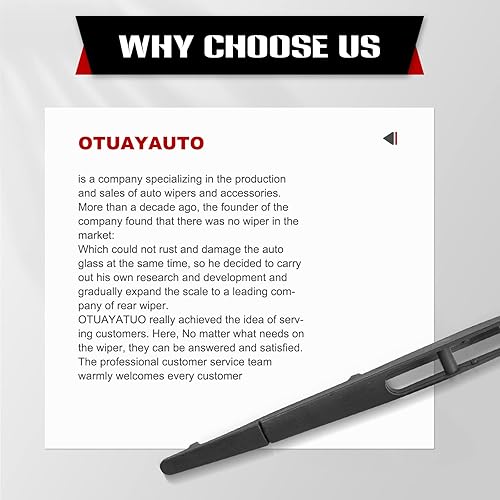 Miniatura 6 de OTUAYAUTO Repuesto de limpiaparabrisas trasero para Honda Element Accord, Pathfinder Xterra Cube, 14-18 BMW X5, 07-13 Acura MDX, 12-18 Subaru