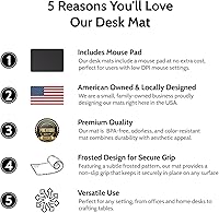 Vista 2 de Awnour Tapete de escritorio transparente, multifuncional, 32 x 16 pulgadas, protector de escritorio duradero con base antideslizante, vista