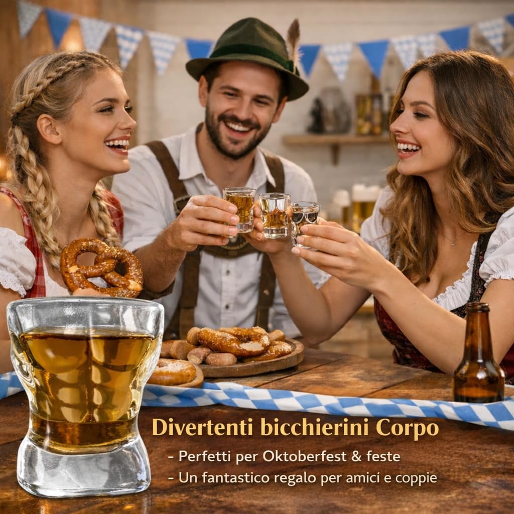 Set Di 7 Mini Bicchieri Da Liquore, Bicchieri Da Whisky, Bicchieri Da Vino, Mini Bicchieri Da Liquore In Stile "Human Art" Adatti Per Tequila, Vodka E Superalcolici, Perfetti Per Feste, Bar E Festival