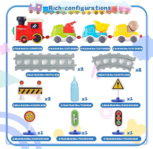 Miniatura 3 de Juego de tren navideño con luces, sonidos y efectos de vapor, juguete navideño para niños