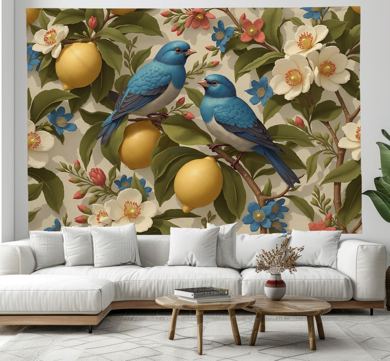 Tapiz de pared de tela premium 200x150cm con estampado natural 3D para un hogar elegante 8