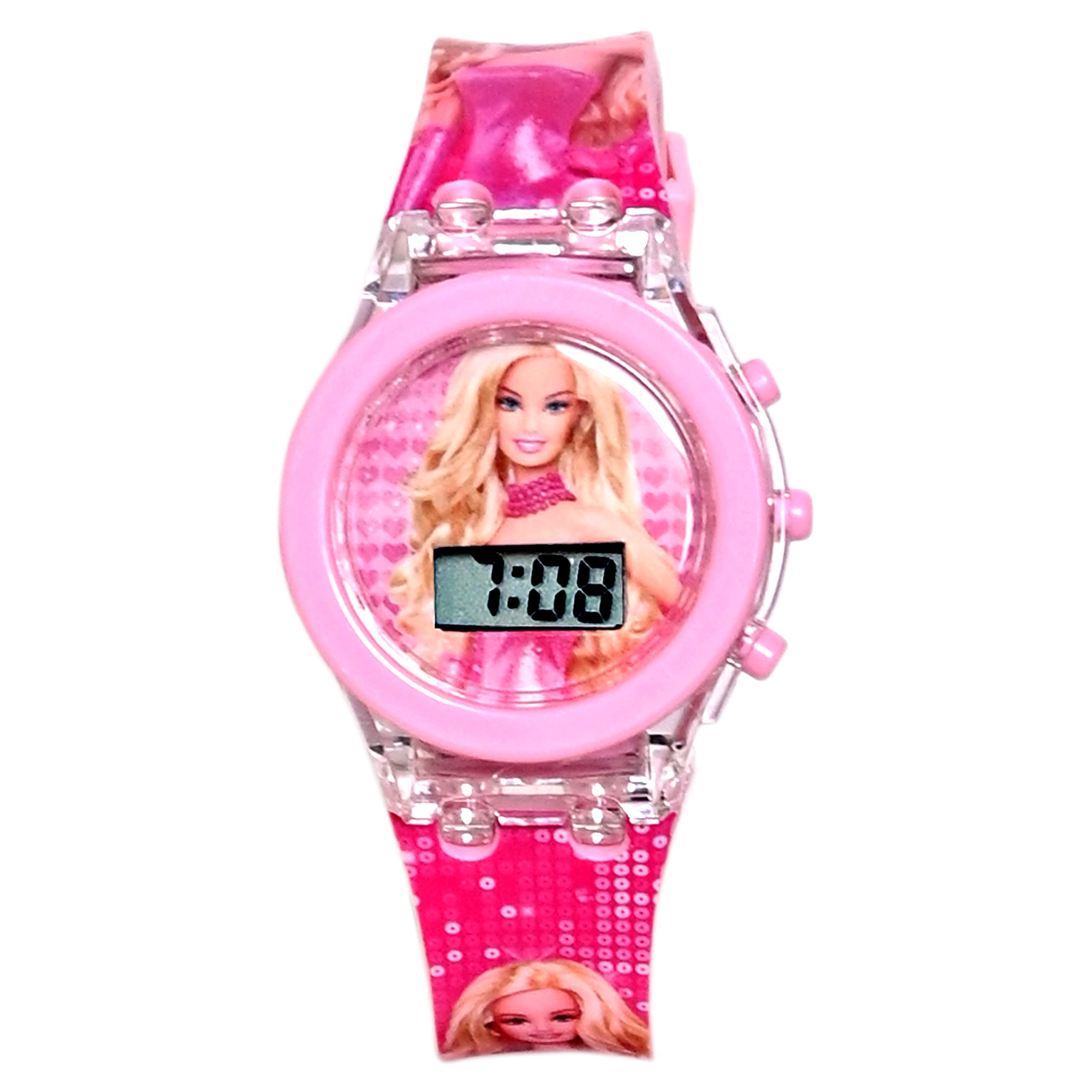 Lionmati Kid Watch Girl Digital Wrist Watch Barbi Princess Cartoon Multicolor 3D Disco Led Kid Light Glowing Watch for Boys Girls (Pink) (B0B4KBW6CM) Amazon Price History, Amazon Price Tracker