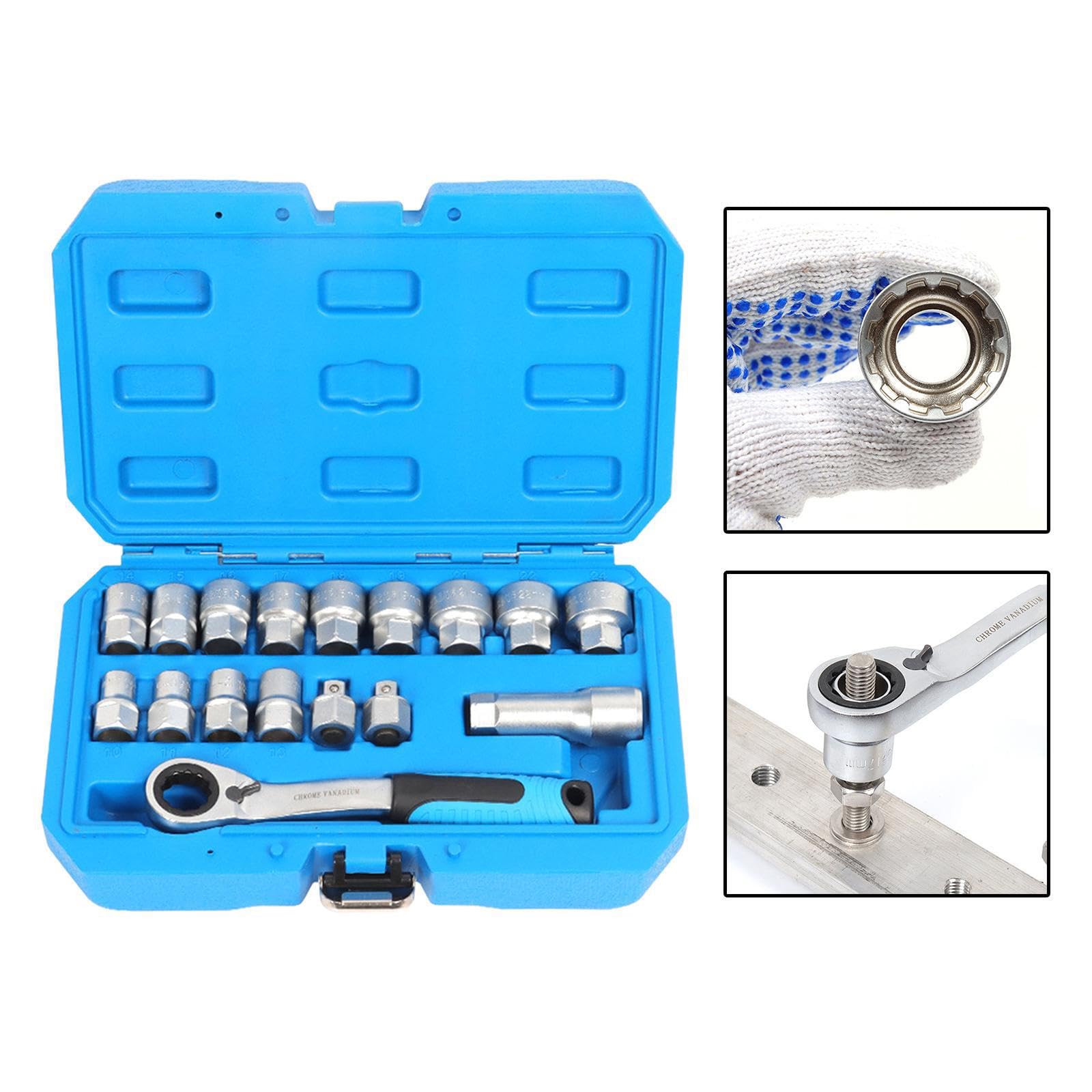 Kit di attrezzi per meccanici, organizer portatile, chiave a bussola, set di chiavi a cricchetto per auto, biciclette, utensili manuali, chiave in acciaio, cricchetto