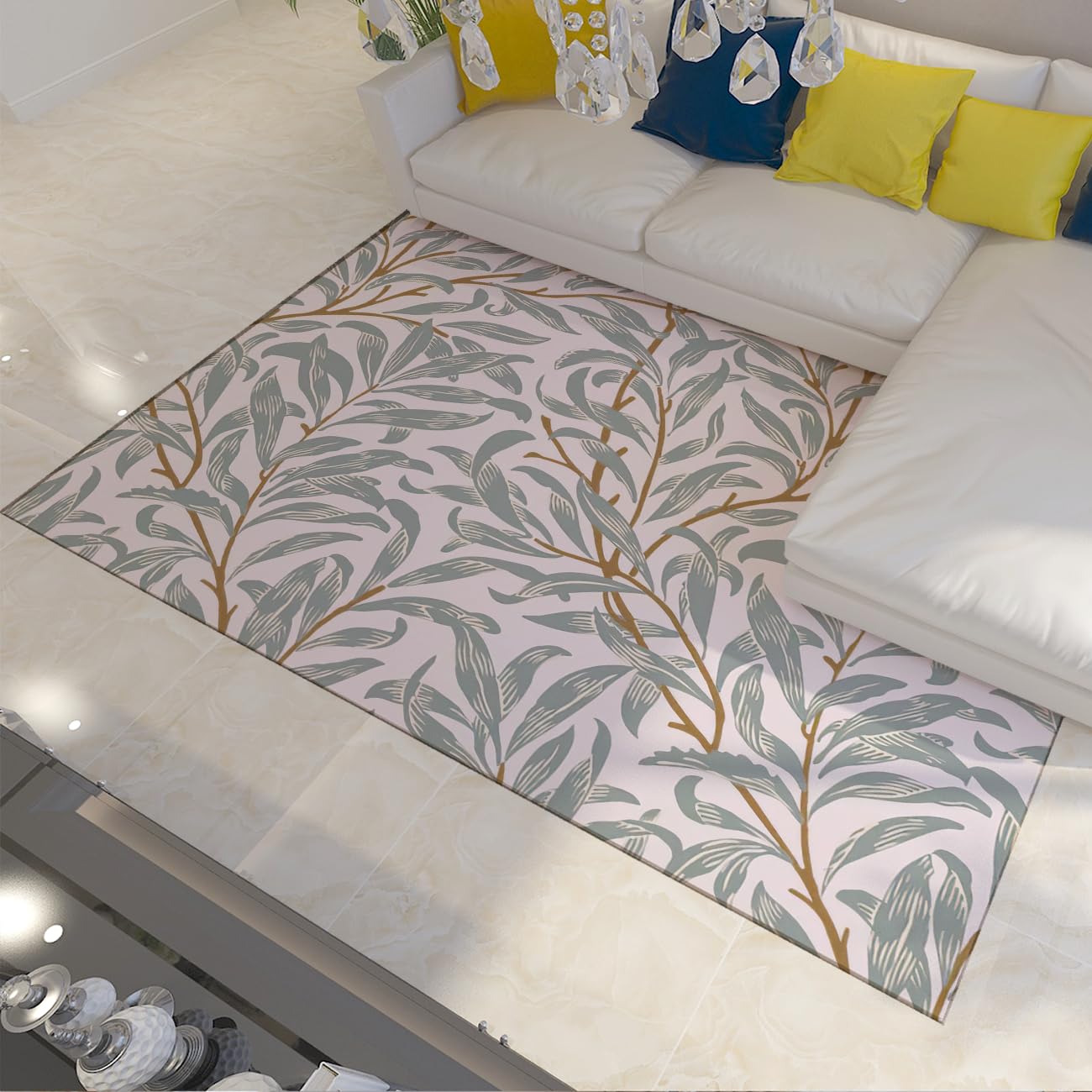 Tapis lavable qui ne glisse pas 160x200cm pour sécuriser et sublimer un grand salon