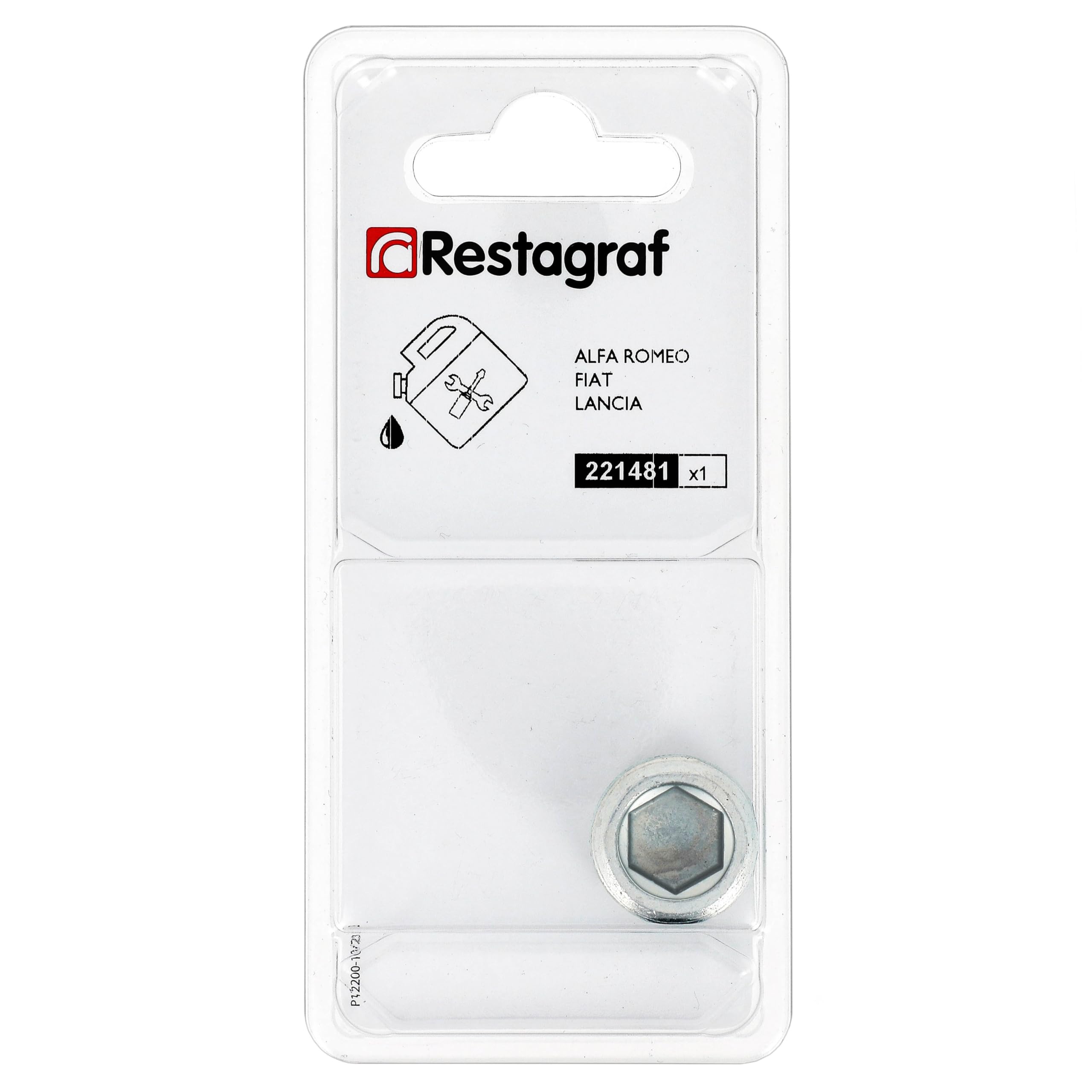 Restagraf - Tappo di Scarico - M22-1,5 x 13 mm - Compatibile con Alfa Romeo, Citroen, Fiat, Ford, Lancia, Opel/Vauxhall (Alcuni Motori) - RIF. 221481