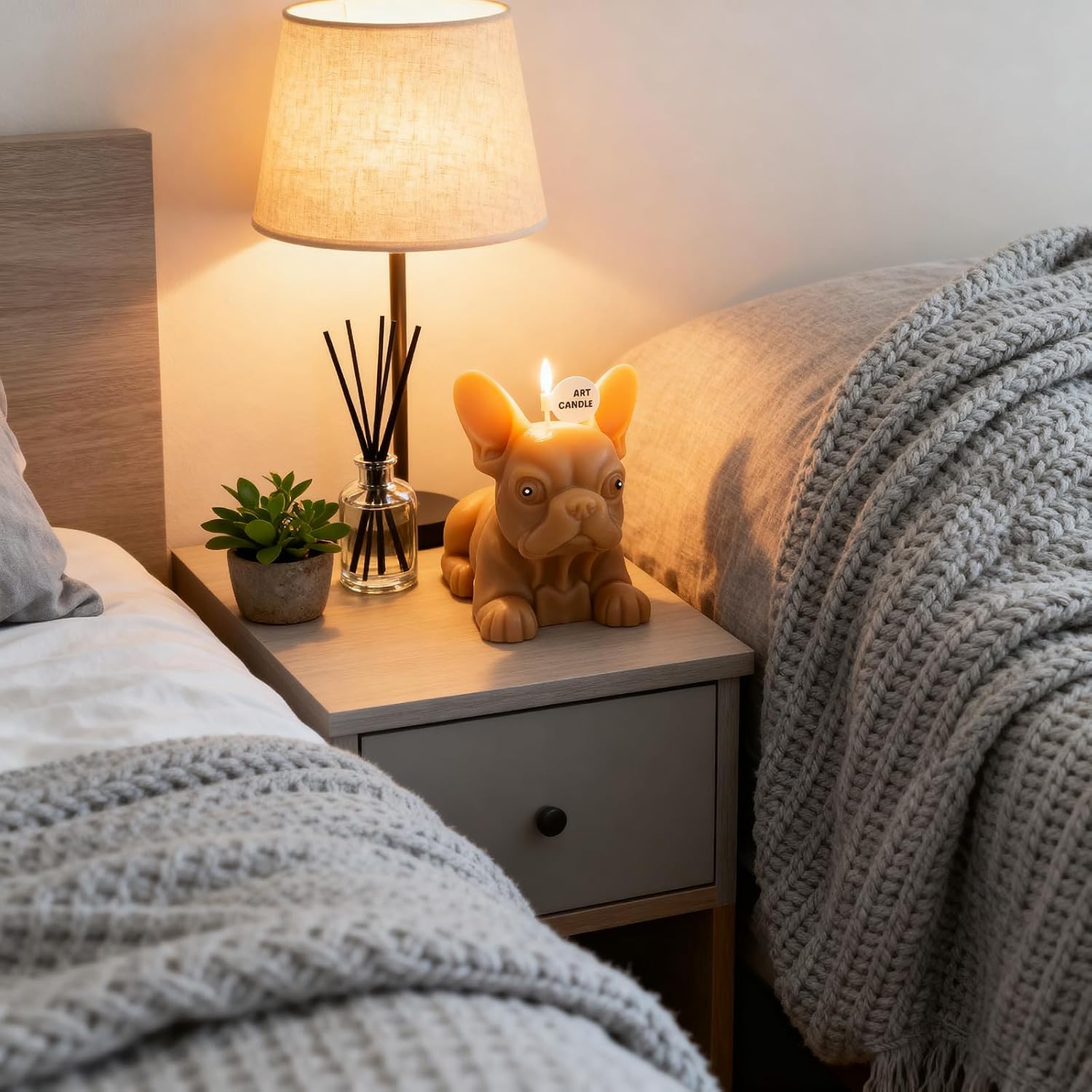 Dog Shape Scented Candle,Cute Bulldog Theme Home Decor