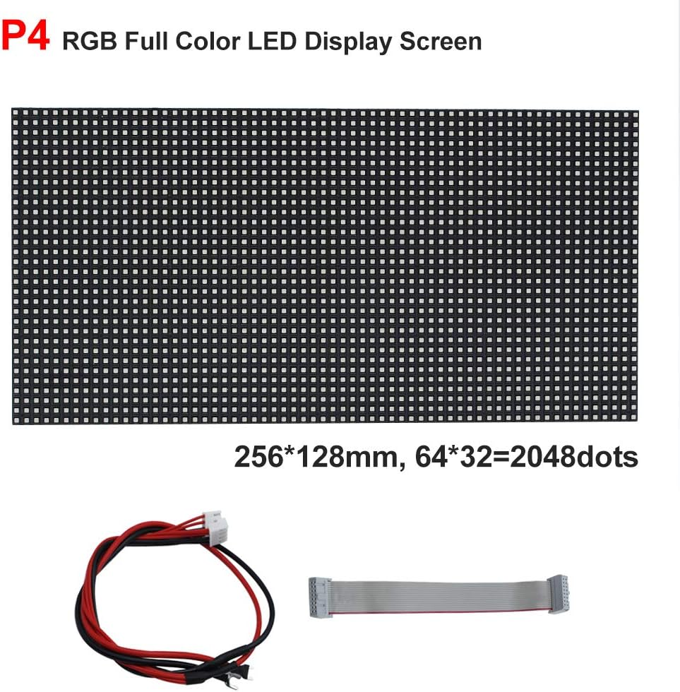 P4 Outdoor LED Matrix Module (256 x 128mm), Digital Pixel Panel Screen, 1/8 Scan, 2048 dots, 5000 Nits, RGB Full Color for Outdoor Display.