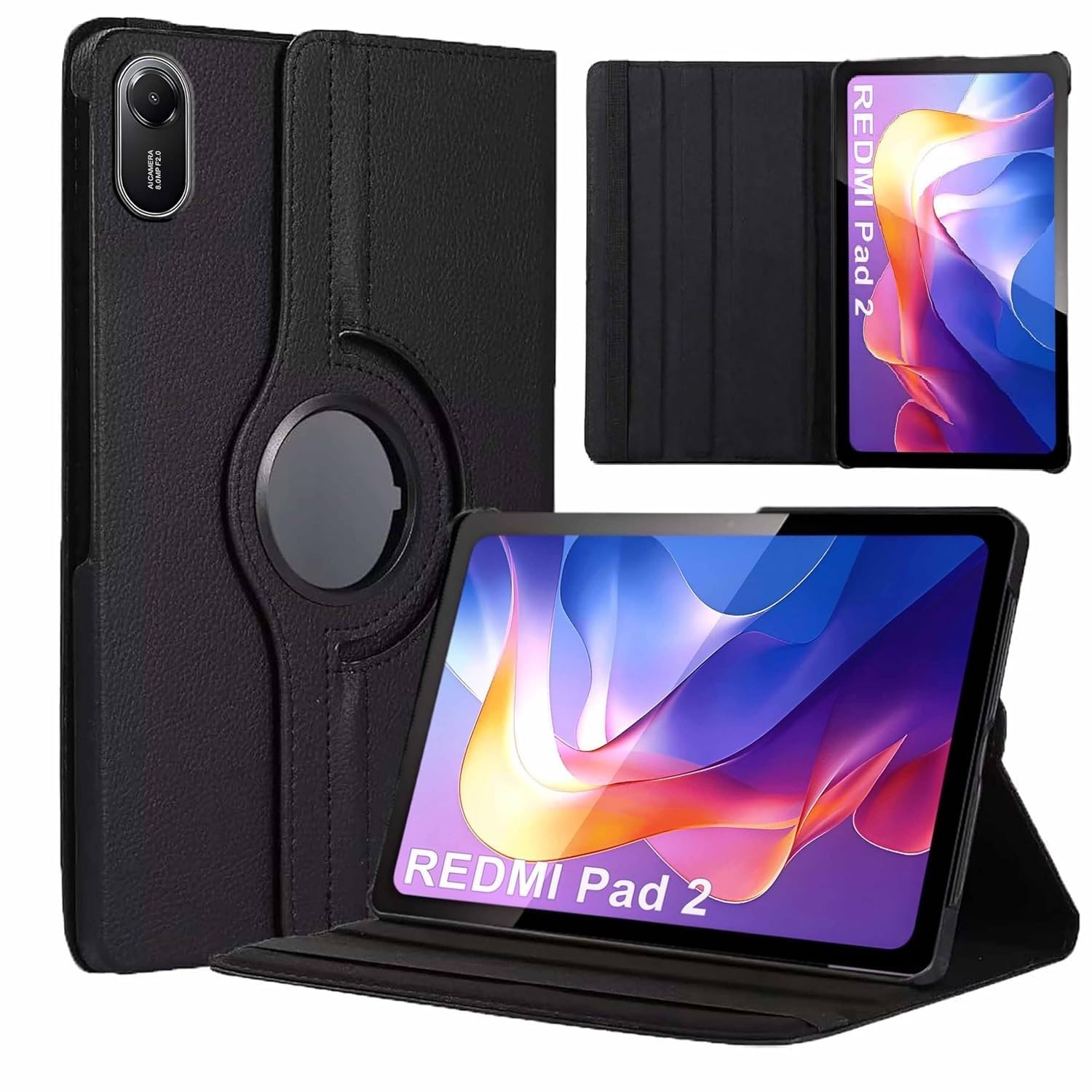 MJYK Flip Cover for Xiaomi Redmi Pad 2 (11 inch) Tablet 360 Degree