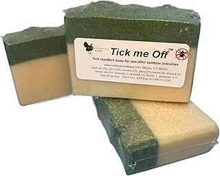 Tick me Off Tick Repellent Soap for All Outdoors Activities: Hiking, Camping, Gardening, Fishing, Hunting, etc. The Green Cap Soap. 3 Large Bars.