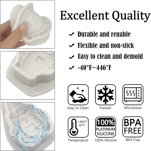 Miniatura 6 de 2 moldes de fondant de gnomo de Navidad, muñeca enana, molde de silicona para decoración de pasteles de chocolate para Navidad, fiesta de