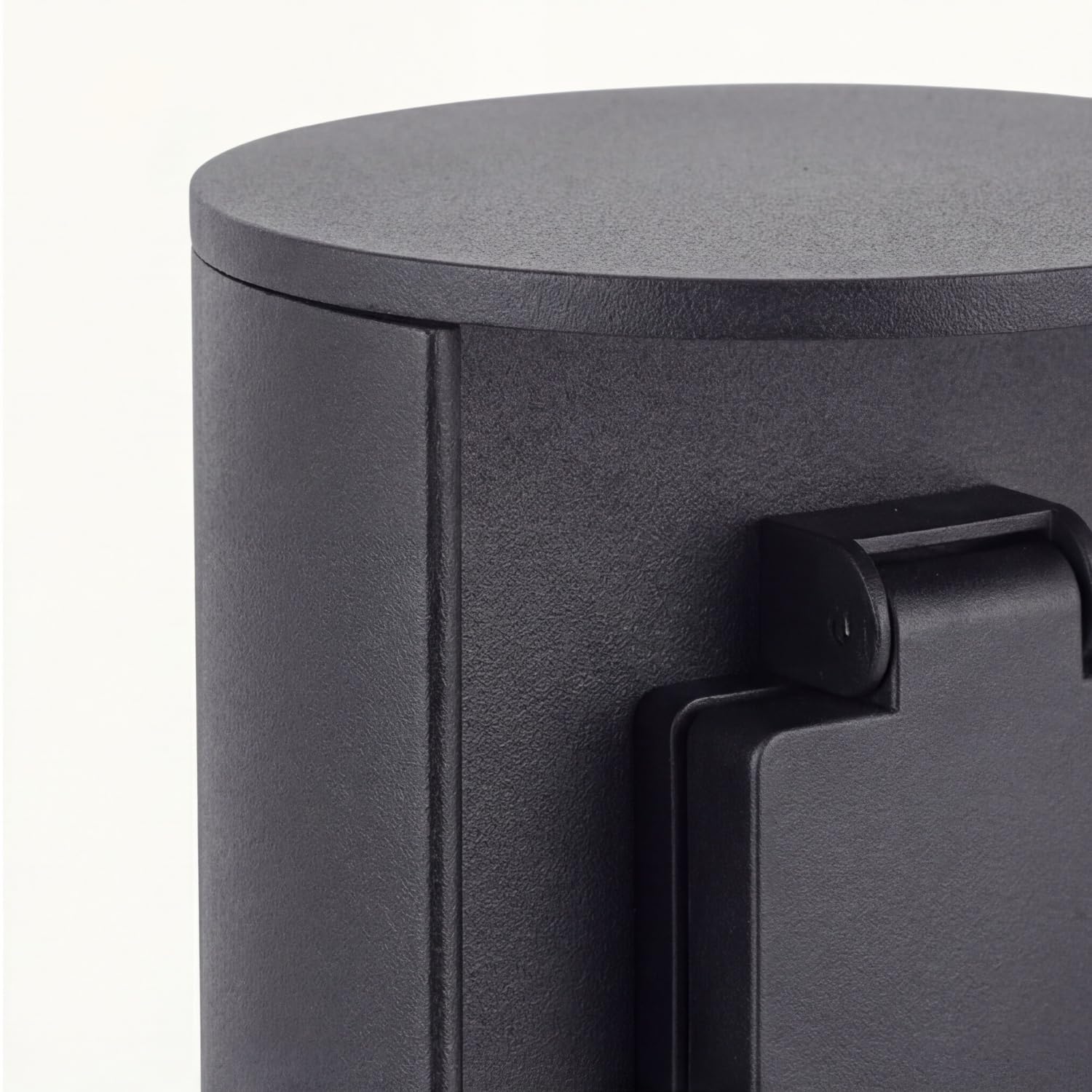 Licht-Erlebnisse Außensteckdose Garten Aluminium Schwarz IP44 3500W Steckdosensäule 3 fach wetterfest Stromverteiler außen 40 cm Steckdose Energiesäule