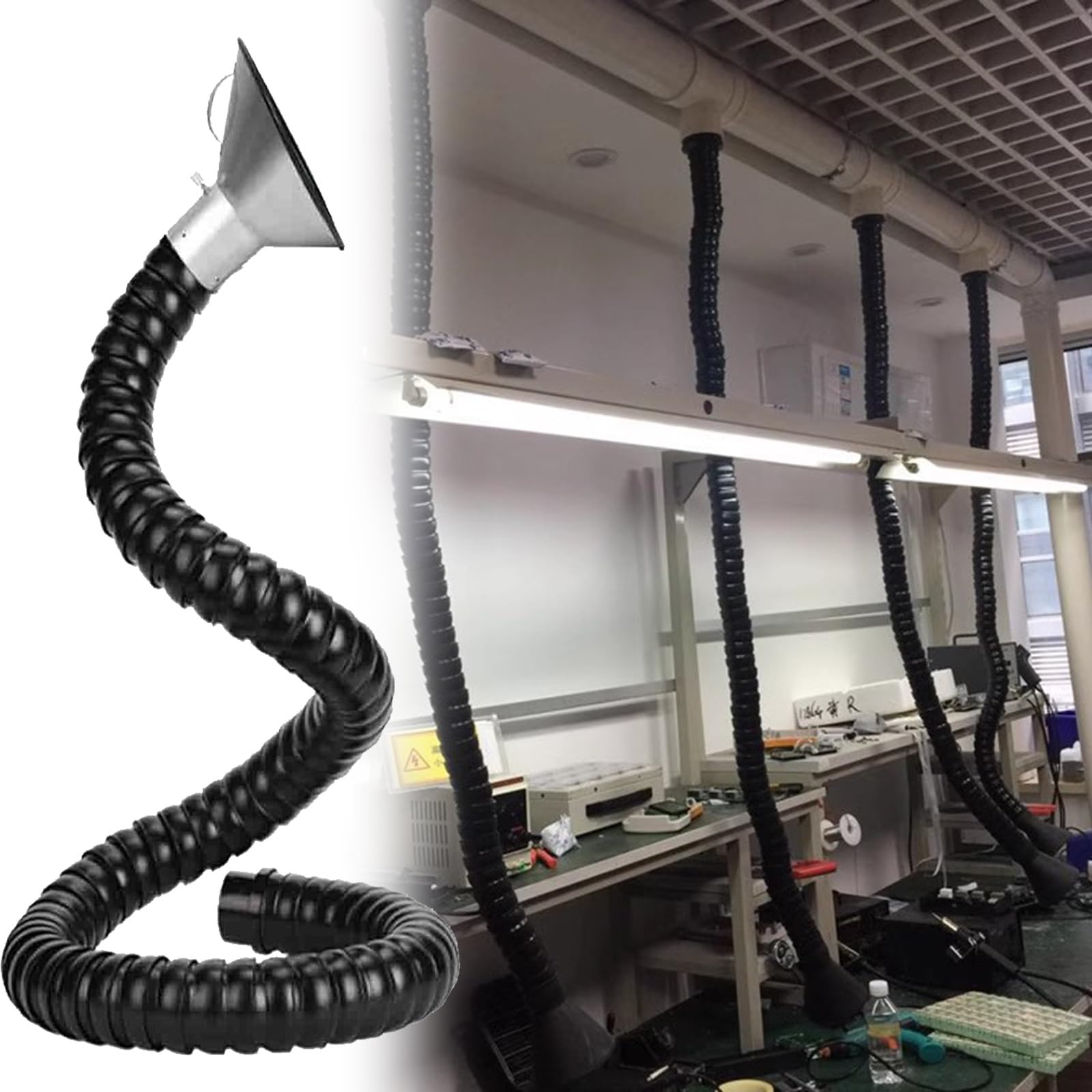 Tuyau d'extraction de fumées en acier inoxydable robuste 1m 45mm