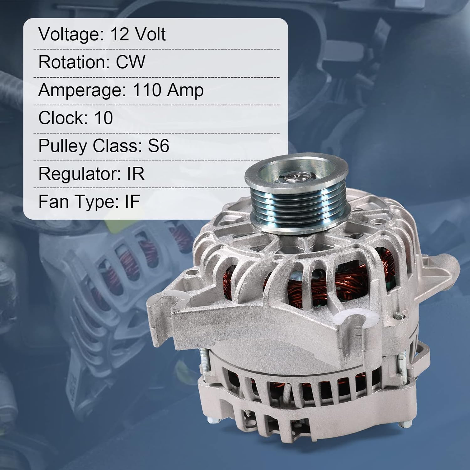 Alternator 110 Amp Compatible with Ford F150 Expedition Lincoln Navigator Mark LT 2004-2008 V8 4.6L 5.4L Replaces# AFD0110 4L3U-10300-BA 4L3U-10300-BB 4L3Z-10346-BA 6L3T-10300-AA