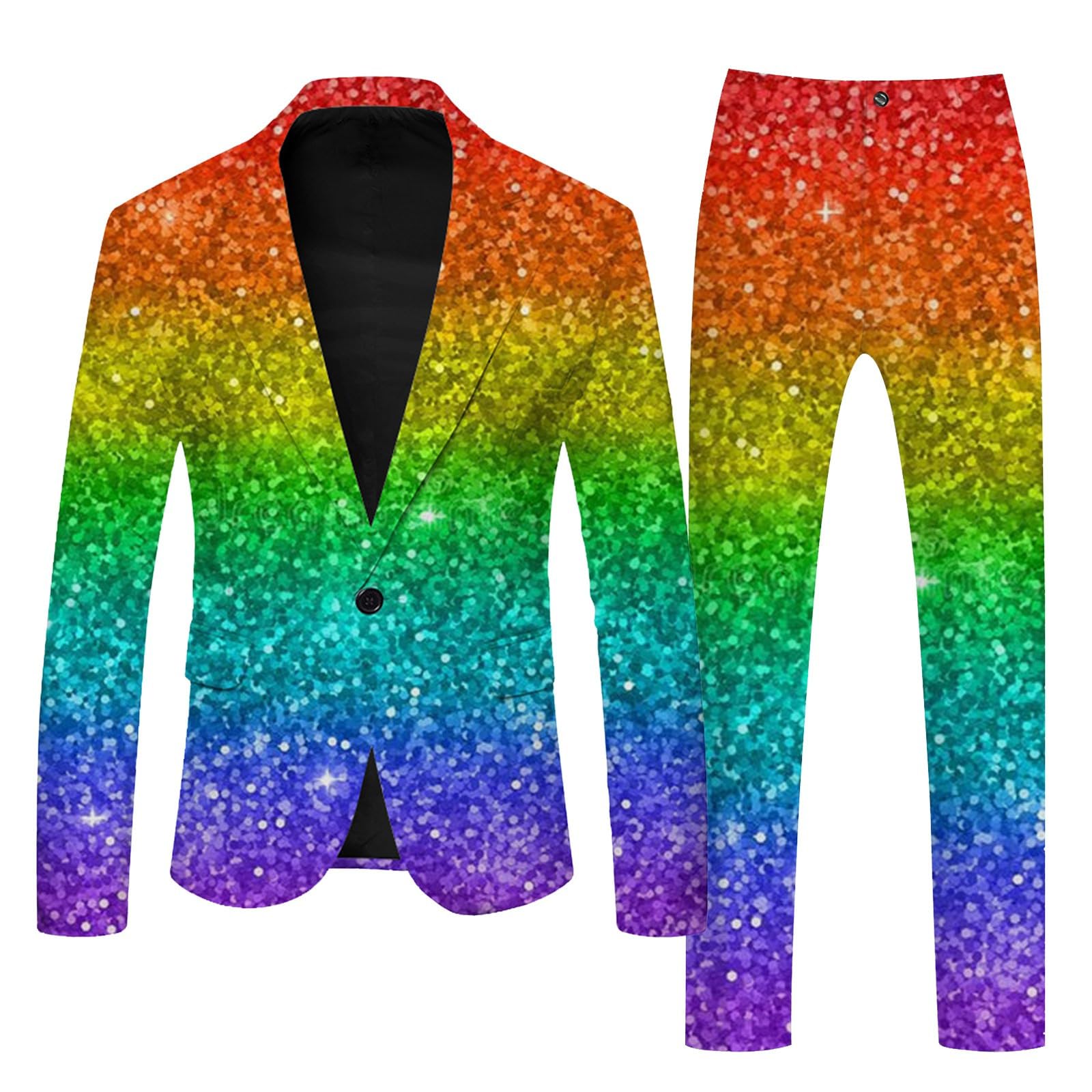Blazer Uomo Carnevale Smoking Steampunk Giacca Lucida Elegante Invernale Brillantini Glitter Slim Fit Giacce Paillettes Completo Giacca Capodanno per Sera Cerimonia Clubwear in Discoteca