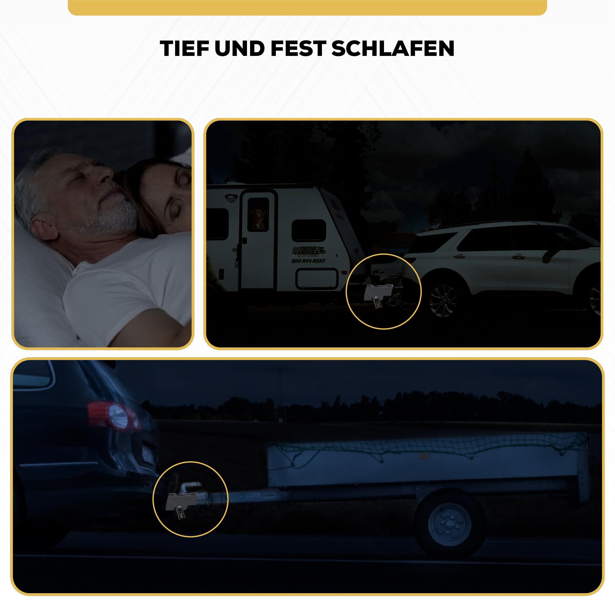 Universal Anhängerschloss, Anhänger Diebstahlschutz robust - Schloss Anhängerkupplung hochwertig langlebig - Gratis Kupplungsverkleidung - Hängerschloss Motorrad Wohnwagen Diebstahlsicherung Anhänger