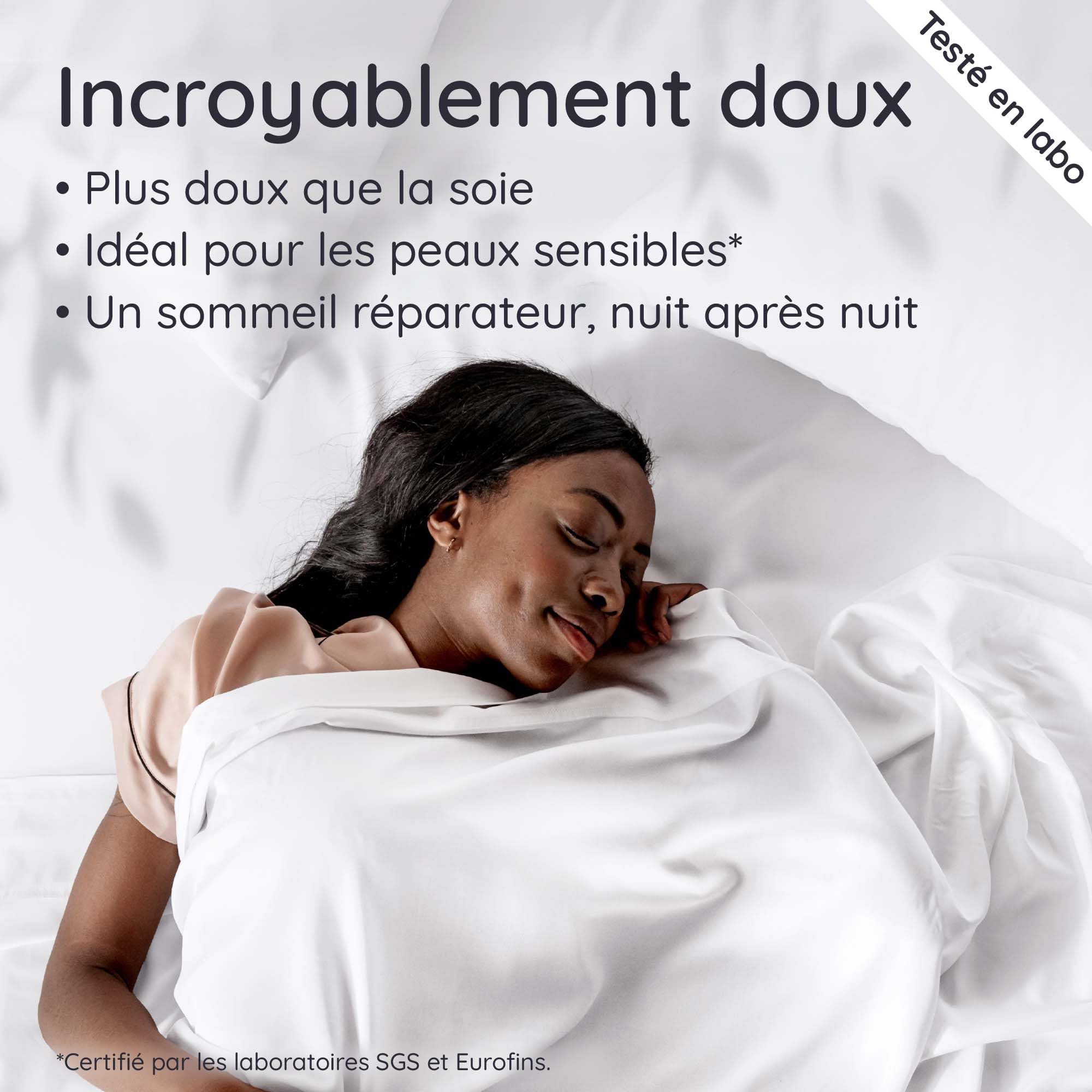 Bambaw Drap Plat en Bambou 240x290 cm, Drap Rafraîchissant pour l'Été, Doux et Anti Transpirant, Linge de Lit en Bambou Respirant et Antiacarien, pour 2 Personnes (Blanc)