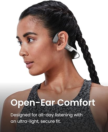 Miniatura 3 de Shokz OpenRun - Auriculares deportivos Bluetooth de conducción ósea de oreja abierta, auriculares inalámbricos resistentes al sudor para