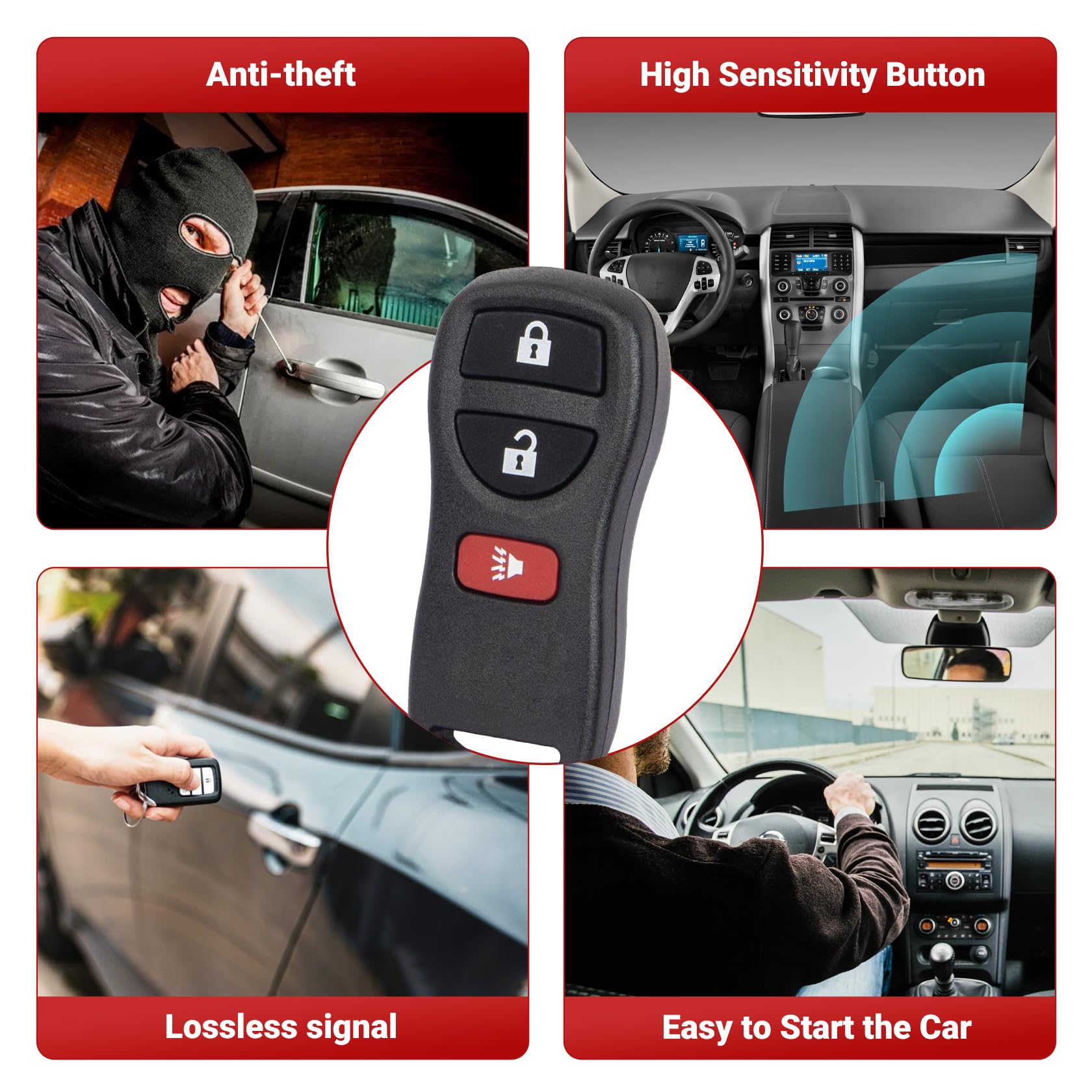 Car Remote Control Key New Replacement Key Fob Remote For KBRASTU15 ...