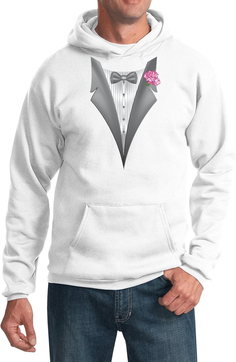 Buy Cool Shirts Tuxedo Hoodie Pink Flower Hooded Sweatshirt