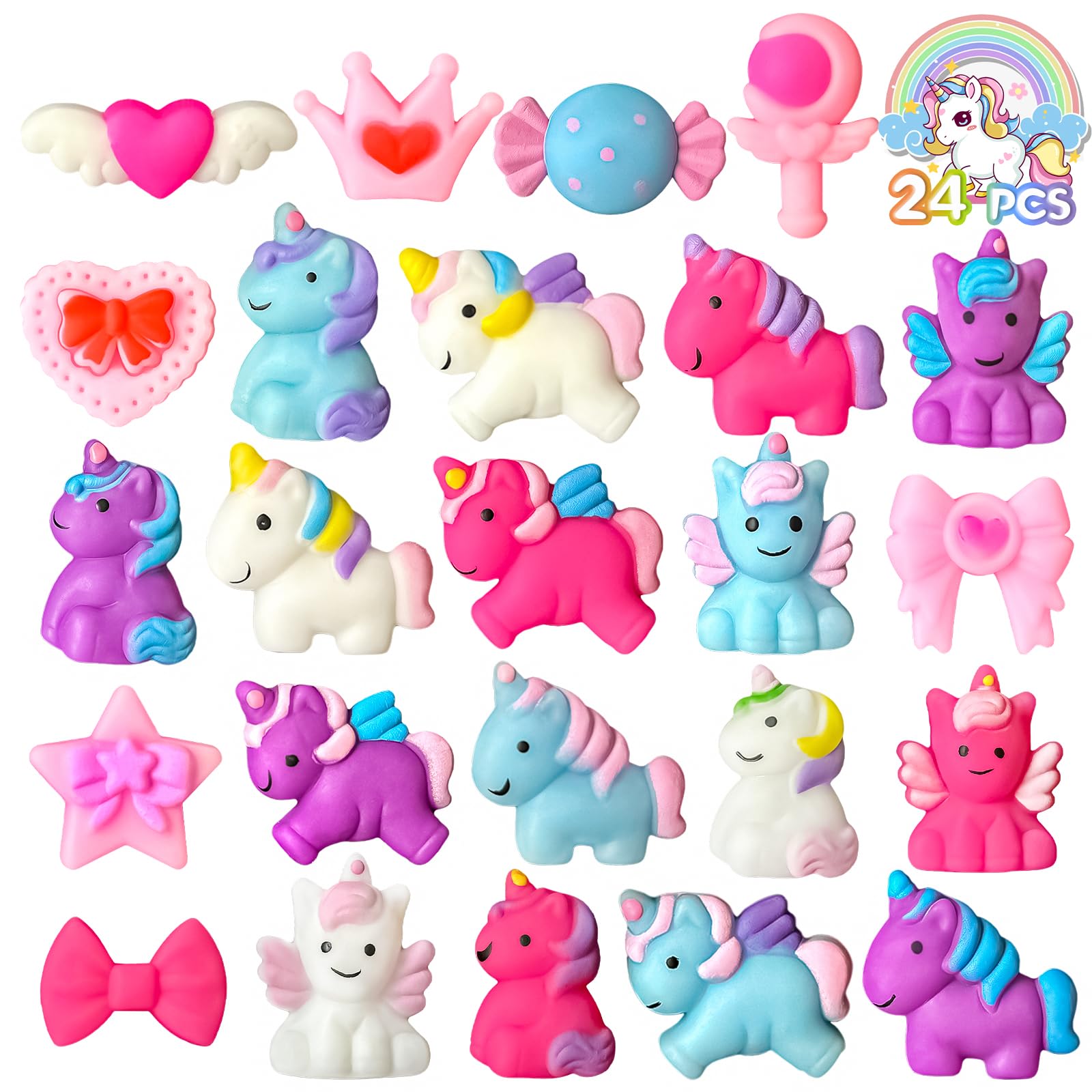 24pcs Unicorn Mochi Squishy Toys For Party Favors Unicorns Mochi