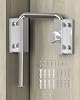 U-Bolt Patio Door Lock, 2.4 Inch Solid Aluminium Alloy with Locking Button & 90/180 Degree Adjustment, Anti-Pry for Sliding Glass Door, Barn Door, Screen Door (Silver-1PC)