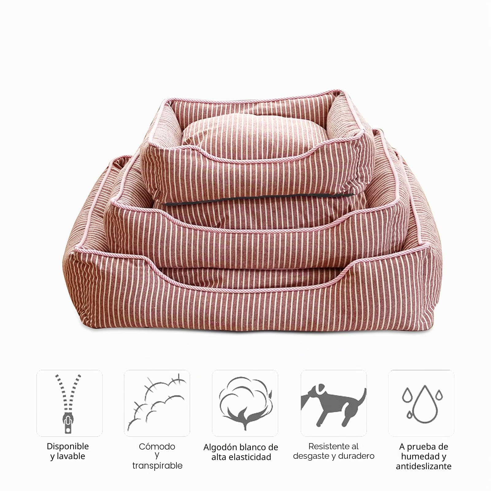PETCUTE Cama Gato y Perros Pequeños,Camas para Perros,Ortopédica Cama para Perros de Espuma Viscoelástica con Funda extraíble,Sofá Cama para Mascotas Lavable y Antideslizante
