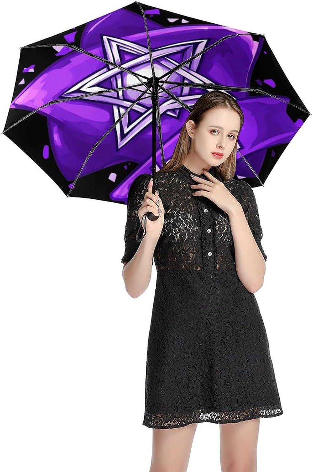 Israel Star Israeli Jewish Windproof Travel Umbrella Compact Portable Automatic Umbrella for Sun Rain