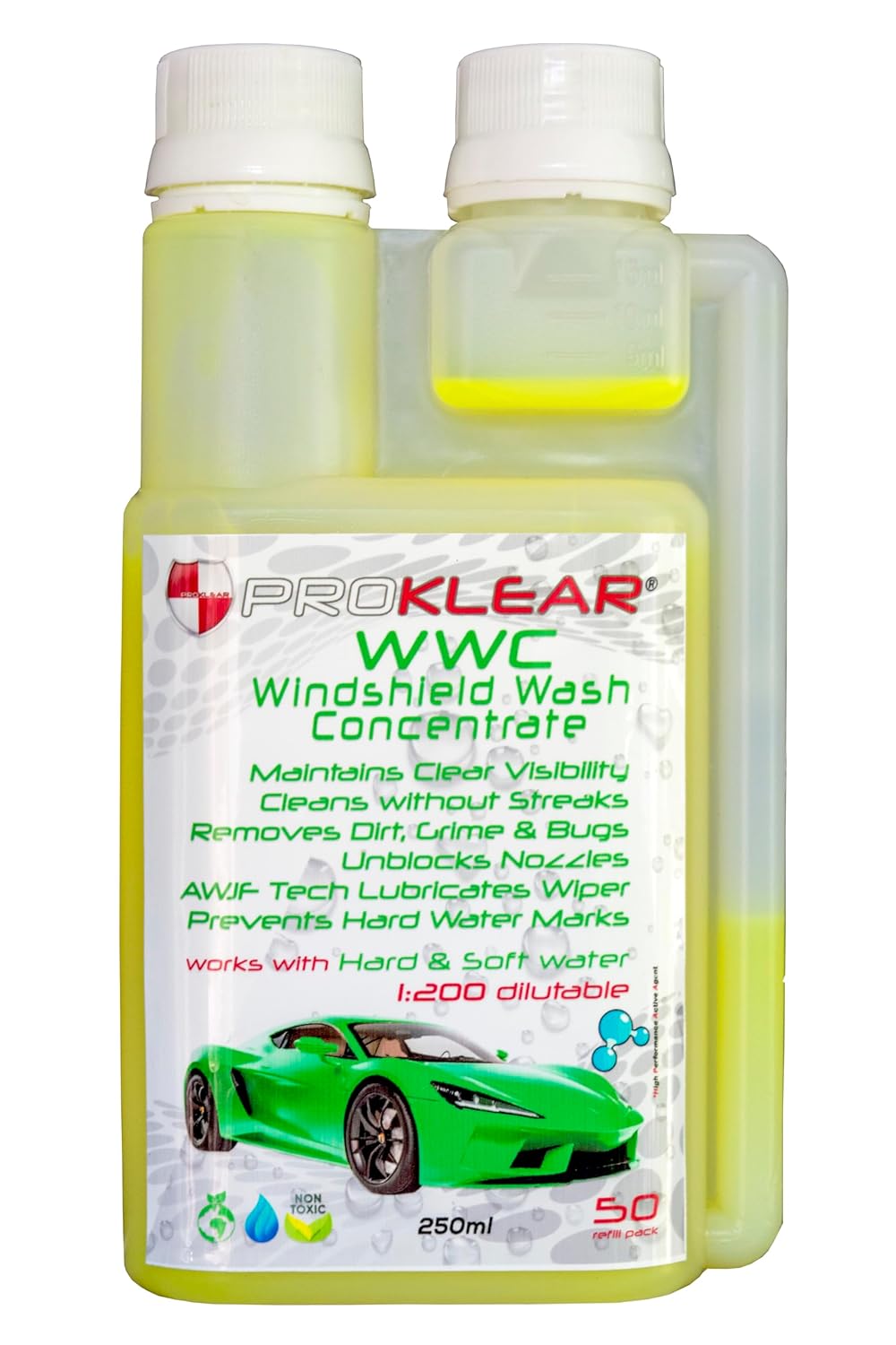 PROKLEAR WWC Windshield Wash Additive Concentrate 250ml Just add 5ml