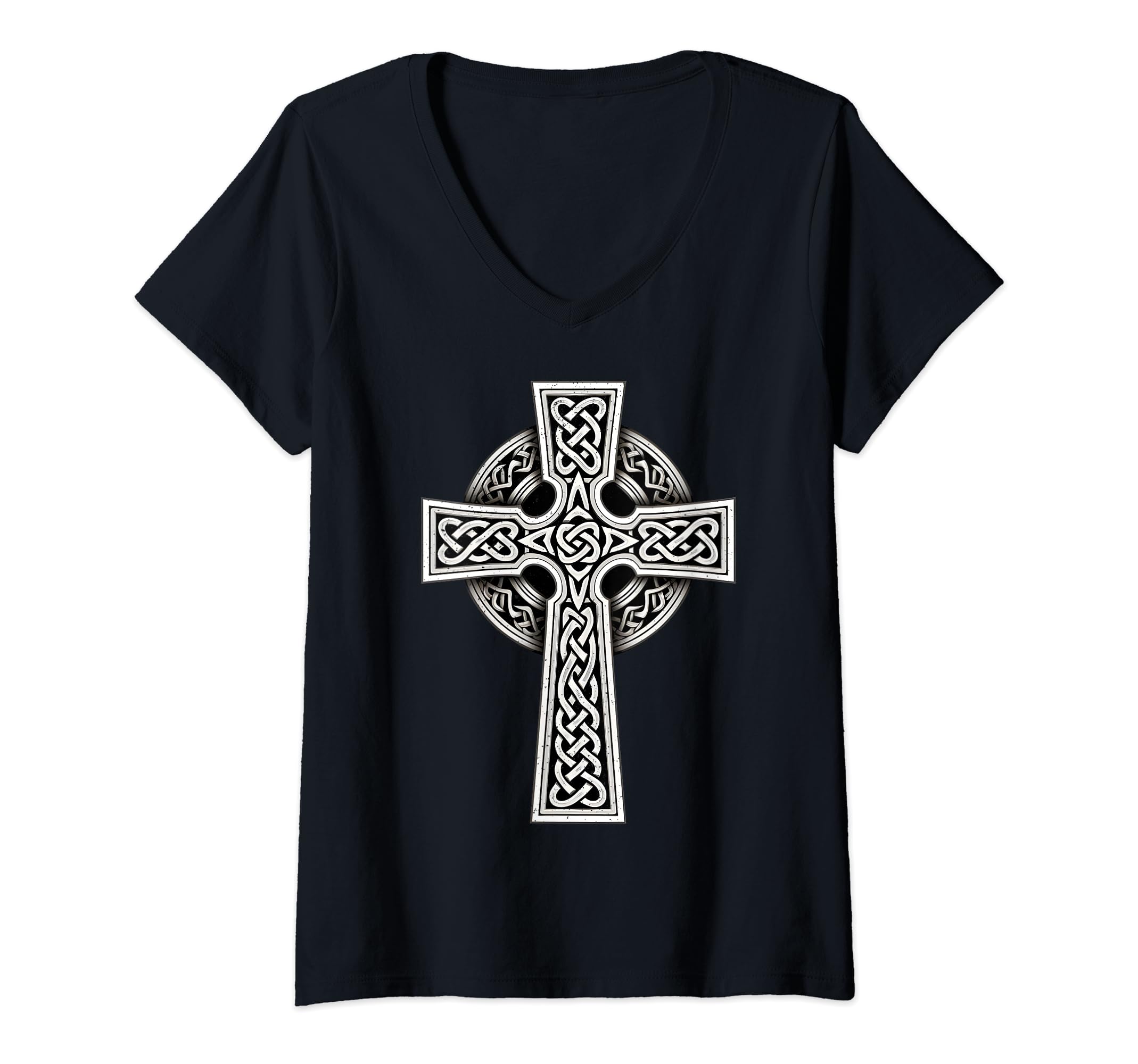Celtic Cross V-Neck T-Shirt