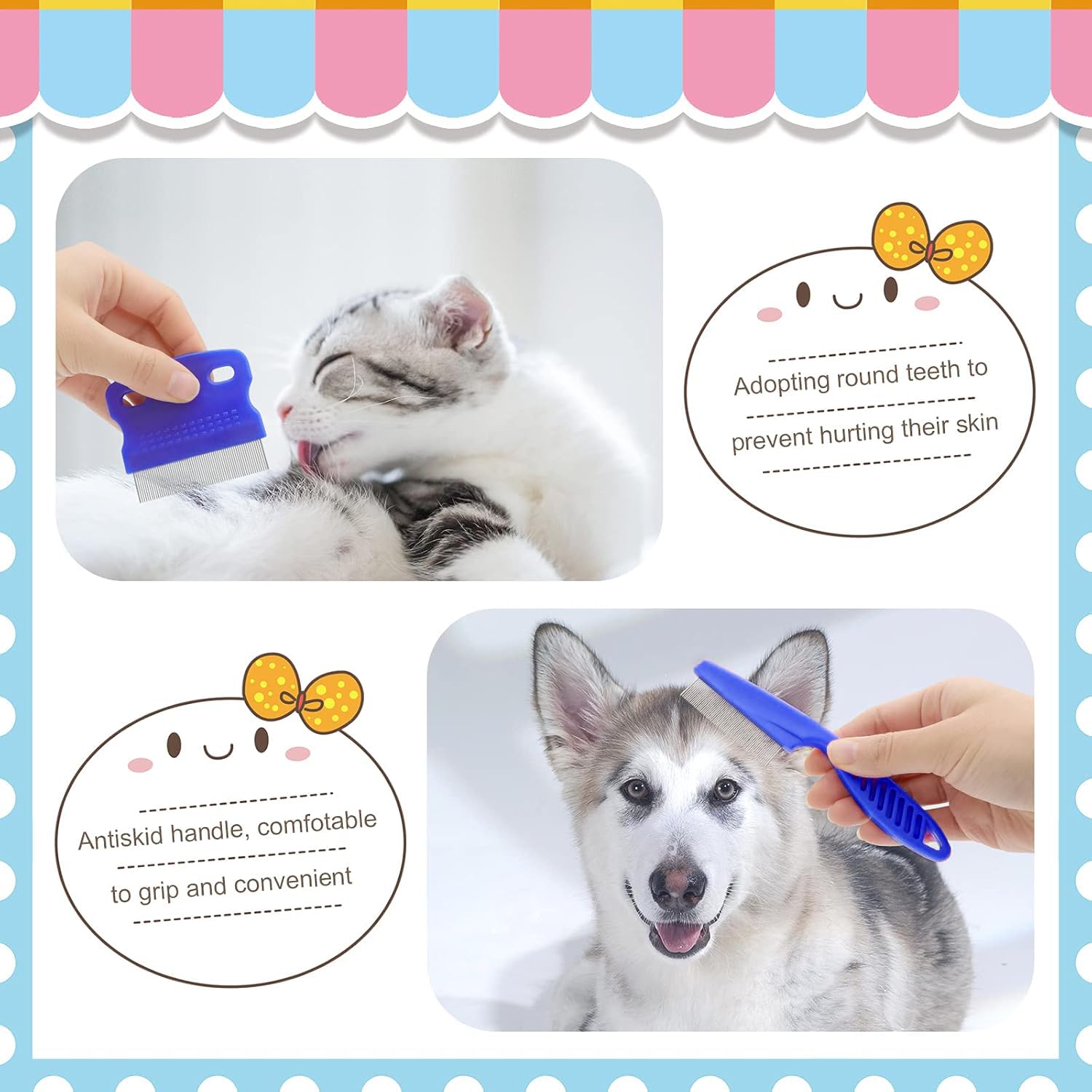 Kit de toilettage pour lapins, brosse à ongles avec coupe-ongles lapin, coupe-ongles avec peignes pour animaux de compagnie, hamsters, cochons d'Inde, furets
