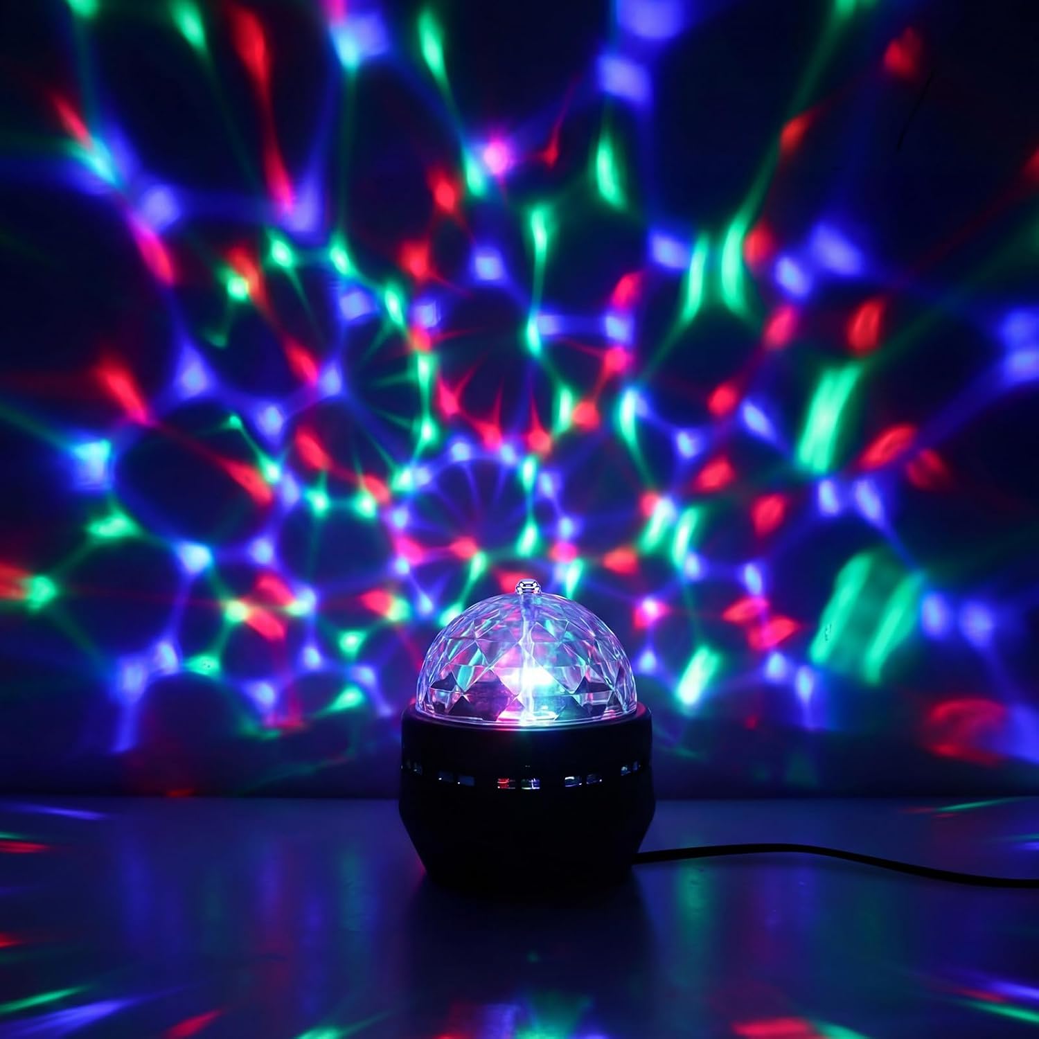 Preboun 3 Pcs Water Effect Projector Light LED Waterproof Remote,Crystal | Disco Ball Crystal Design, Ripple Effects for Outdoor Landscape Wall, Celebrations Decor, Waterproof Projector Lights