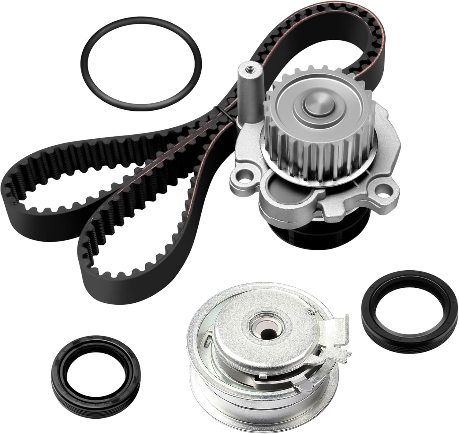 ECCPP Timing Belt Kit with Water Pump Compatible 1999 2000 2001 2002 2003 2004 2005 For Volkswagen Beetle 1999-2006 For Volkswagen For Golf 1999-2005 For Volkswagen For Jetta TBK296 WP9020 WP180-2220