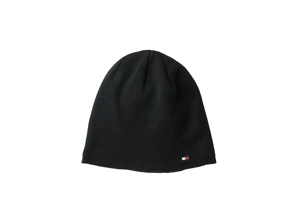 

Tommy Hilfiger Fine Gauge Marled Fleece Lined Hat (Black) Caps