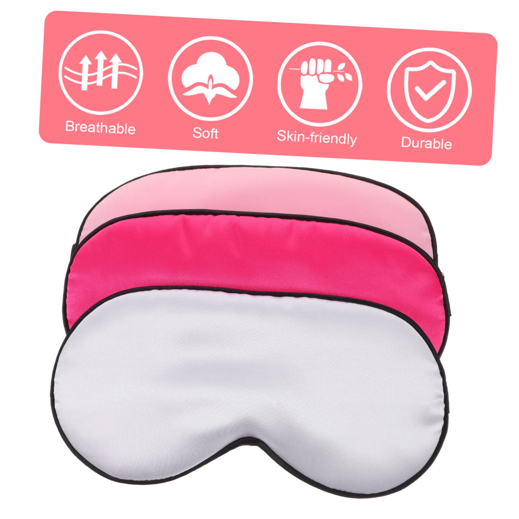 FRCOLOR 12pezzi Maschera Per Occhi Seta Artificiale Leggera Per Dormire Viaggi e Relax Colori e Protezione Totale Dalla Luce