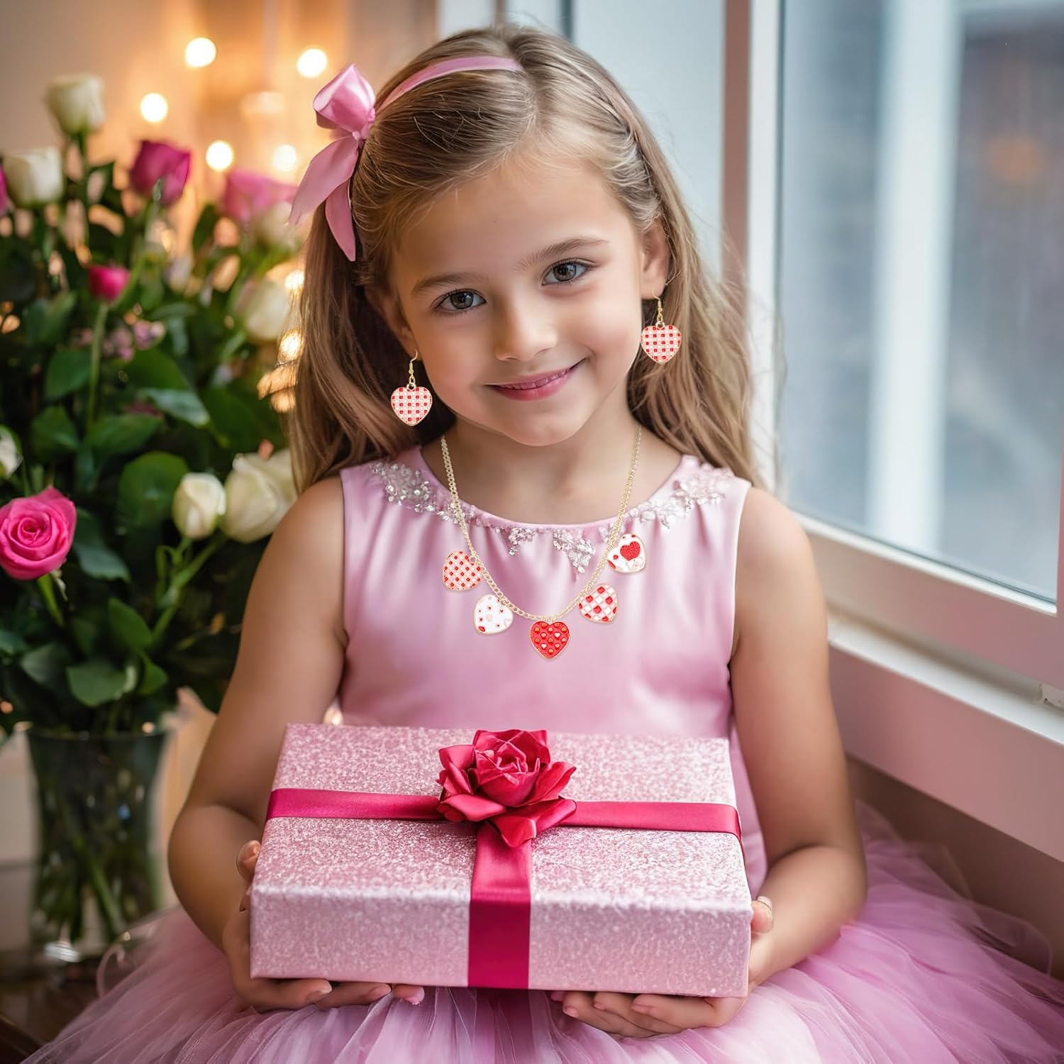 Valentine's Day Charms - 60pcs Assorted Heart Charms for Jewelry Making - Gold Enamel Pendants for Bracelets, Necklaces & Earrings - DIY Crafts - Image 6